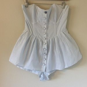 Rapscallion Powder Blue Bandeau Romper